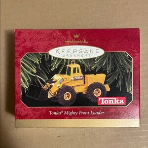 Tonka Keepsake Ornament - Yellow Mighty Front Loader by Hallmark NWT